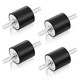 COZERI Silentblock M8,Gummipuffer M8, 4pcs Schwingungsdämpfer 30x30 mit M8x23 Gewinde, Naturgummi Verzinkter Stahl Antivibrationspuffer für Luftkompressoren Pumpen Motoren Industriemaschinen