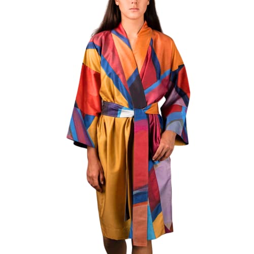 Peignoir satin bleu taille 15-16 ans idéal pour sublimer vos soirées d'été