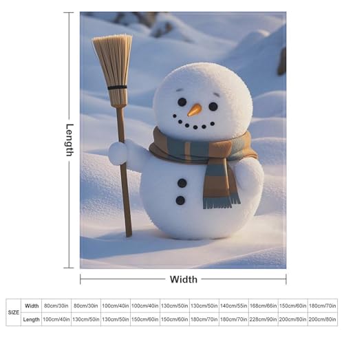 Couverture en flanelle douce de qualité supérieure motif neige