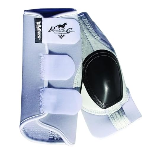 Professional's Choice Equine Ventech SlideTec Skid Rear Leg Boot | Prevents Burns During Sliding Stops | Pair | Short 10.5" | White