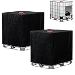 Bache Cuve 1000l, Bâche de Récupérateur d'eau 1000l, Bâche pour Cuve 1000 litres, Anti-poussière Anti-UV Anti-Pluie (116 x 100 x 120 cm) (Lot de 2)