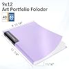 Sooez Art Portfolios 9x12, 40 Pockets Large Portfolio Folder Display 80 Pages, Heavy Duty Art Portfolio Folder with Clear Sheet Protectors, Presentation Book for Artwork Document Organizer Binder