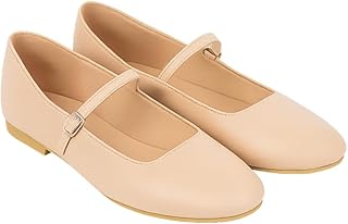 حذاء بايلاتيرا فلات من كاتي (دائري - اصبع القدم) - بيج - مقاس 41