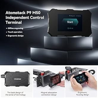 ATOMSTACK P9 M50 Laser Engraver, 50W Laser Engraving Machine Laser Cutter Support Offline Engraving, Fixed-Focus Spot for Metal, Wood, Engraving Area 220 x 250mm