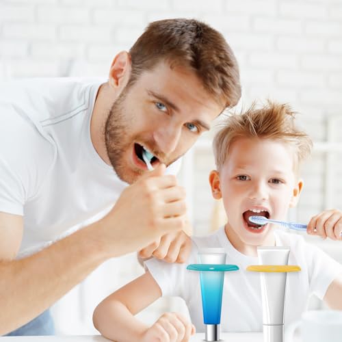 8pcs toothpaste squeezer plastic toothpaste tube roller squeezer assorted colors tooth paste clip holder tool for bathroom home use color 3