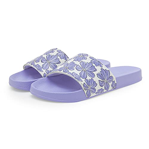 Image of Red Tape Womens Sliders in Slate Blue | Casual Pool Sliders | SLATE BLUE | 3 UK