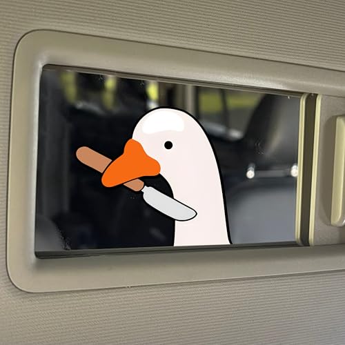 Image of Set 3Pcs Silly Goose Peeker Mirror Decal Funny Meme Silly Goose Stickers Water Bottle Window Sticker Vinyl Waterproof 2 Inches Car Decals New Car Accessories for Friend Coworker