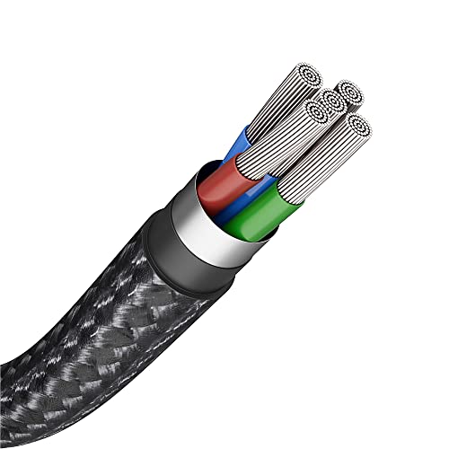 Image of amazon basics PVC Molded Nylon USB A To Lightning Mfi Certified Charging Cable | Compatible with iPhone 13,12,11; 13,12,11 Pro; 13,12 11 Pro Max; 13,12 Mini (Black,1.2M)