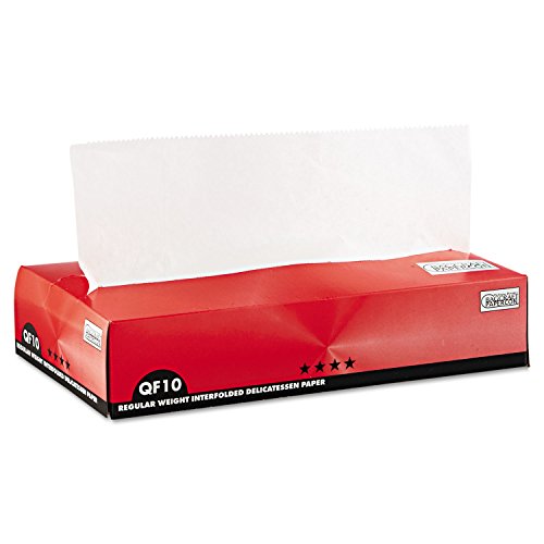 Bagcraft BGC011010 QF10 Interfolded Dry Wax Paper 10 x 10 1/4 White 500/Box 12 Boxes/Carton