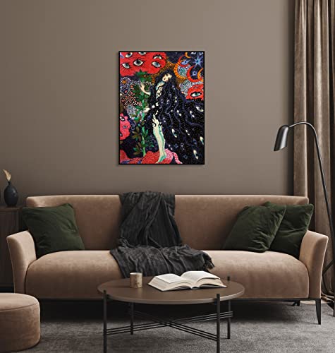 Girls Flower Eyes Hippie Psychedelic Vintage Fun Cool Colour Posters Wall Art Mystery Plants Star Painting Print Art Wall Decor Bedroom Living Room Apartment Teen Dorm Unframed16“×24”× 1 #TOP2