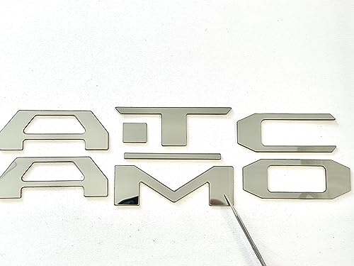 Image of Chrome Tailgate ABS Plastic Letters Compatible with Taco 2016-2023 Rear Inserts Not Decals