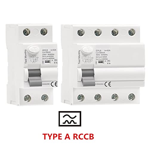 Interruptor diferencial RCCB tipo AC con protección térmica de 2 polos y 40A 5