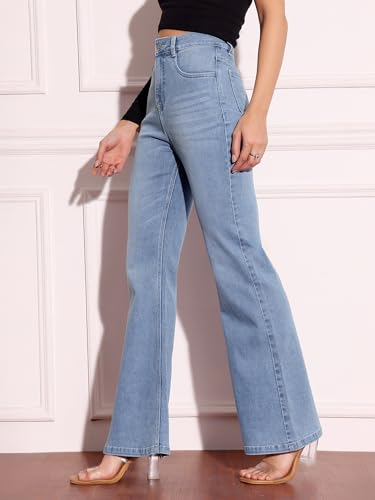 Image of Miss Chase Women's Skinny High Rise Cropped Length Fringe Detailing Stretchable Denim Jeans