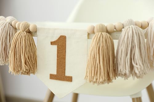 Handmade Boho 1st Birthday High Chair Banner Party Decoration For Girl Baby Shower Wall Hangings Decorative For Kids Bedroom