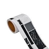 Wandverkleidungsleiste, Wand-Taillenlinie, Taillenlinie, matte Oberfläche, flexible Abzieh- und Klebeleiste, Sockelleiste, 25 m x 3 cm, for Türrahmen und Boden(Black White)