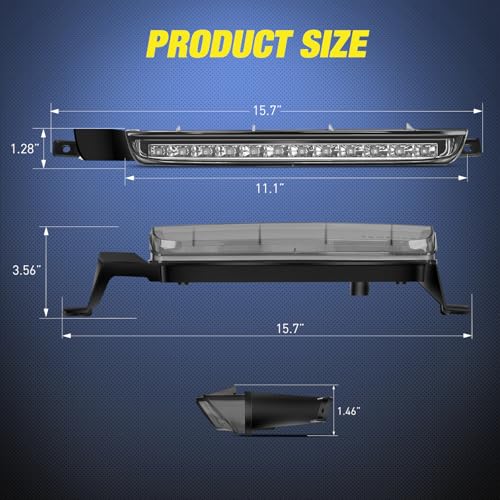 Image of Nilight Third Brake Light Tail High Mount 3rd Stop Lights Smoked Lens Compatible with Chevy Equinox and Pontiac Torrent 2007 2008 2009 Van SUV Rear Center Cab Lamp