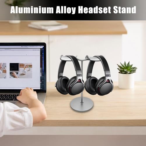 Soporte de metal para auriculares de escritorio y organizador de cascos 4