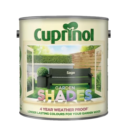 DUAYRA Garden Shades Paint | Quick Drying Water Based | For Garden Fence, Shades, Benches, Terracotta, Brick, Stone | Exterior Wood Furniture | Long Lasting (Sage, 1 Liter)