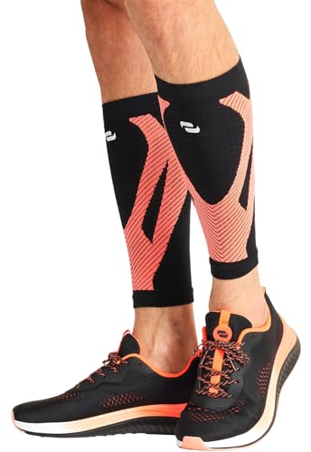 Image of Infinity Leg Calf Compression Sleeve Socks 10-15 mmHg With Moisture Wicking Technology for Men or Women (Unisex) - ELECTRIC