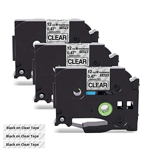 COLORWING Compatible Label Tape Replacement for Brother Ptouch Label Tape Clear TZe-131 TZ-131