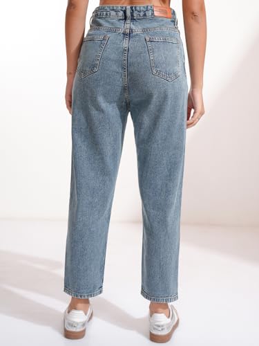 Image of Tokyo Talkies Women's Mid Rise Straight fit Wide Leg Trousers|Work Wear|Side Pockets