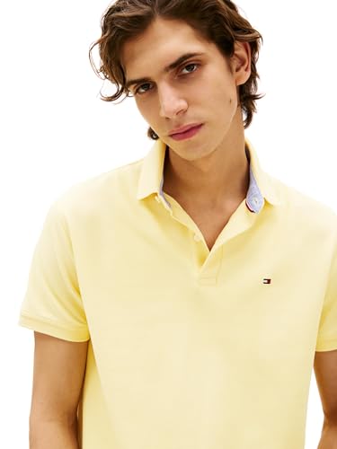 Image of Tommy Hilfiger Men's Short Sleeve Moisture Wicking Stretch Polo Shirt With Quick Dry + Uv Protection