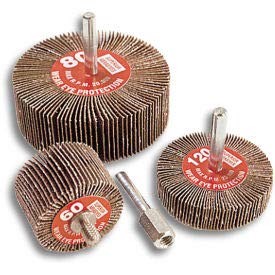 Superior Abrasives 10116 Flap Wheel Mandrel 1-1/2 x 1 x 1/4 Aluminum Oxide Fine - Pkg Qty 10