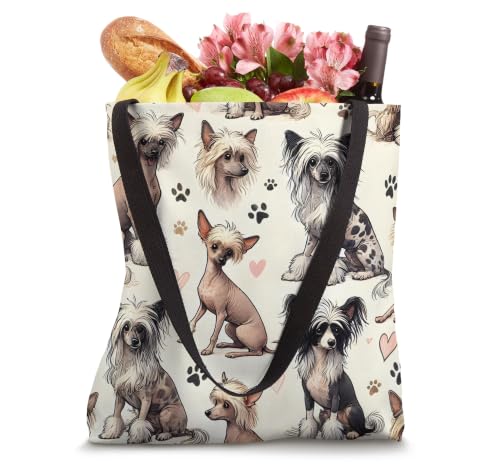 Bolso Tote con Estampado de Perros Chinese Crested miniatura 4
