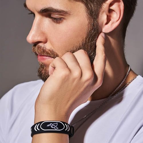 2 Pack Bible Verse Bracelets,with NFC Scan‌ Daily Scripture Bracelets Christian Gospel Scripture Bracelet Faith and Style Combined Inspirational Religious Gifts for Men and Women (JESUS IS KING-Black)2