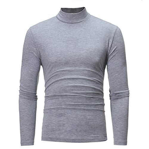 Men's Autumn Winter Pure Color Sweater Extended Hipster Hip Hop Swag Long Sleeve T-Shirt Gray