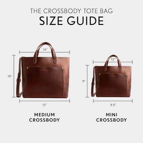 Image of Portland Leather Goods Medium Crossbody Tote for Women - Handmade from the Finest Full-Grain Hides | Handmade