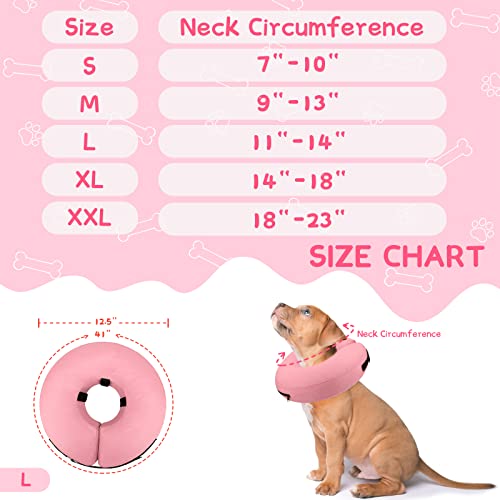 Image of Supet Inflatable Dog Cone Collar Alternative After Surgery, Dog Neck Donut Collar Recovery E Collar to Stop Licking, Soft Pet Cone for Small Medium Large Dogs