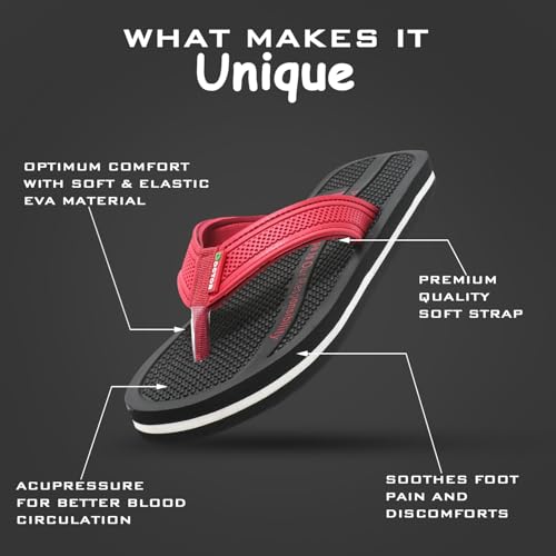 Image of DOCTOR HEALTH SUPER SOFT Men's Acupressure Slippers | Flip-Flops | Men's & Boy's Slippers | Comfortable & Lightweight | Soft Foot Massager | All Day Wear Acupressure Slipper