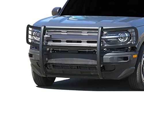 Image of Black Horse Off Road Grille brush Bumper Guard Modular Black Compatible with 2021-2024 Ford Bronco Sport-17FP11MA