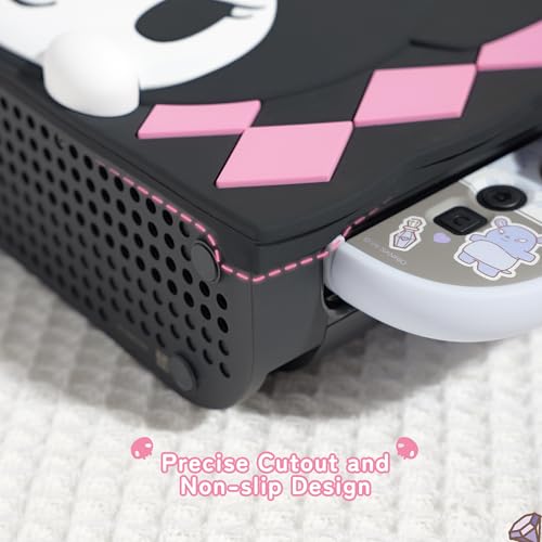 Image of Kuitmor Protective Cover Compatible with Switch 2025 Charging Dock, 3D Soft Silicone Switch 2 Dock Sleeve, DIY Replacement Housing Shell for Dock, Decorative Base Shell (Kuromi)
