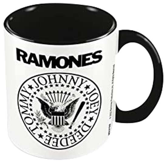 Pyramid International The Ramones Mug in Presentation Gift Box (Black and White Logo Design) 11oz Ceramic White Mug
