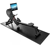 Powr Labs Rowing Machine Mat, Treadmill Mat for Carpet & Hardwood Floors - Rower Mat for Hydrow, Concept 2, Peloton Rower, Exercise Equipment, Gym Equipment