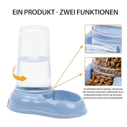 Ferplast Futter- oder Wasserspender für Hunde und Katzen AZIMUT 600 Futtertrog Wasser 0,6 Liter, Rutschfester Boden, 12,5 x 19 x H 19,5 cm Blau