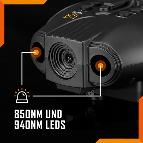 Nightfox Swift 2 Nachtsichtgerät | Kopfmontage | 1x Vergrößerung | 1080P HD | via USB aufladbar | Digitales Fernglas mit Nachtsicht, Infrarotkamera und Restlichtverstärker