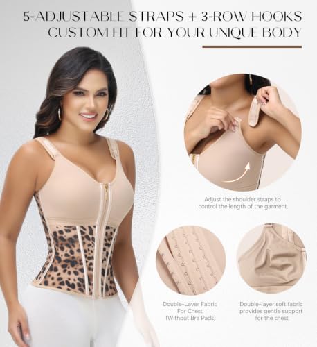 Image of SHAPSHE Waist Trainer Corset for Women Tummy Control Body Shaper with Bra