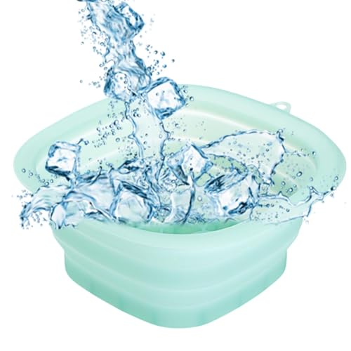 Cuenco de silicona para baño facial en camping y autocaravana