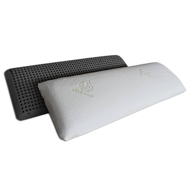 Ventadecolchones - Almohada Viscoelástica de Carbono Perforada - Antiácaros y Antibacterias - Tejido Aloe Vera - 140 cm