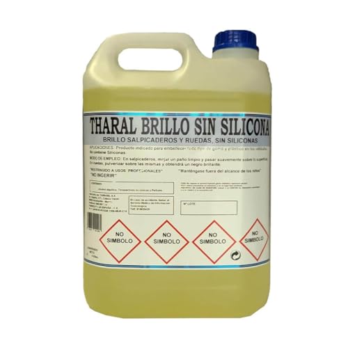 THARAL Brillo SALPICADEROS, Gomas Y NEUMÁTICOS SIN SILICONAS (5Litros)