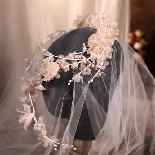 Accesorios de vestido de novia de seda para peinados de boda exterior 3