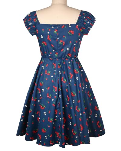 Image of YARN & INK Retro Swing Dresses for Women 1950s Vintage Rockabilly Clothes Pinup Clothing Cocktail Party Dress
