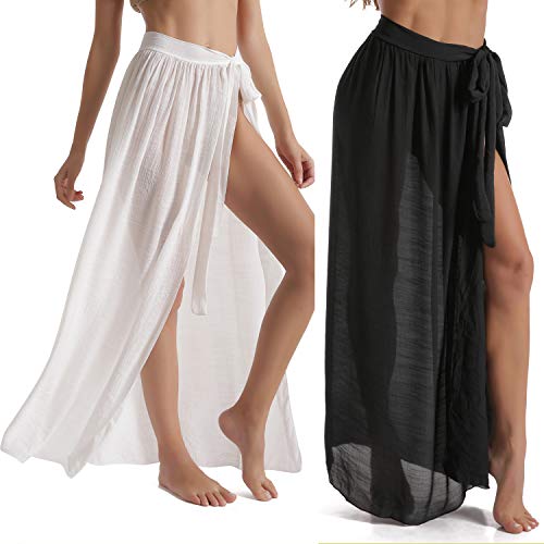Pareo de playa para mujer semitransparente que cubre con elegancia el bañador