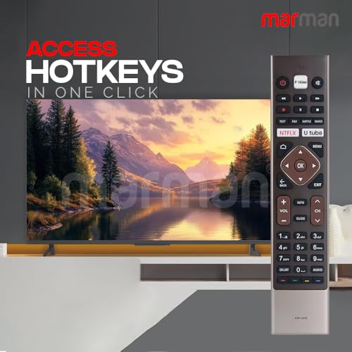 Image of marman Compatible Haier TV Remote Control HTR-U27E Universal Model Suitable for Specific Models of Haier smart 4K Android LED Television - Non Voice Command - Pairing Not Required
