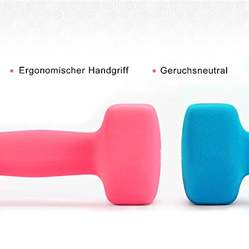 4 kg Neopren Hanteln von Hansson.sports für Aerobic und Gymnastik