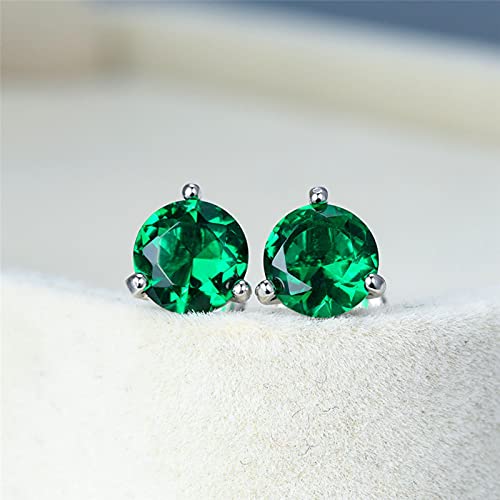 Boucles d'oreilles émeraude naturelle et argent 925 de prestige