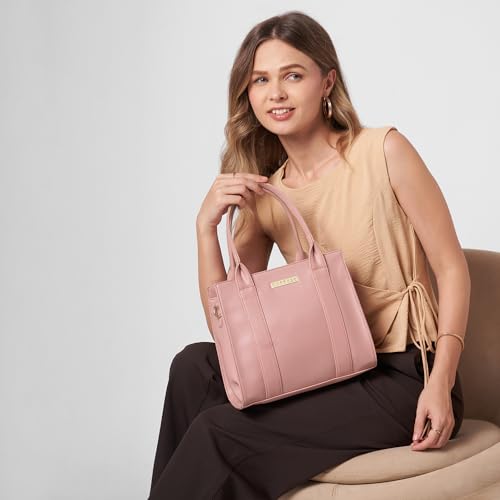Image of Caprese Primea Medium Tote Bag for Women with Adjustable & Detachable Straps | Stylish, Durable, Multi-Compartment Design for Work, Travel, Shopping | Large Capacity, Ideal for Tab